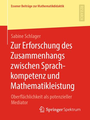 cover image of Zur Erforschung des Zusammenhangs zwischen Sprachkompetenz und Mathematikleistung